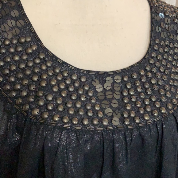 COPY - Adrienne Papell black metallic shift dress size 12 - Picture 4 of 14